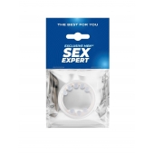 Эрекционное кольцо со стимулирующими шариками сверху и снизу - Sex Expert - в Калуге купить с доставкой