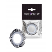 Эластичное эрекционное колечко с черными «ресничками» - Sextaz - в Калуге купить с доставкой