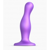 Фиолетовая насадка Strap-On-Me Dildo Plug Curvy size M - Strap-on-me - купить с доставкой в Калуге