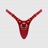 Красный пояс для фиксации насадок Strap-On-Me Leatherette Harness Fabulous - Strap-on-me - купить с доставкой в Калуге