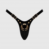 Черный пояс для фиксации насадок Strap-On-Me Leatherette Harness Fabulous - Strap-on-me - купить с доставкой в Калуге