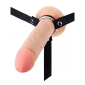 Мужской полый страпон на регулируемых ремешках - 22 см. - Sex Expert - купить с доставкой в Калуге