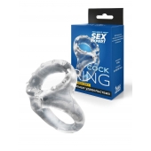 Прозрачное двойное эрекционное кольцо - Sex Expert - в Калуге купить с доставкой