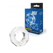Прозрачное эрекционное кольцо в форме гайки - Sex Expert - в Калуге купить с доставкой