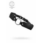 Черный кожаный чокер-ошейник со скруглёнными углами - Pecado - купить с доставкой в Калуге