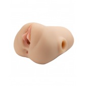 Телесный мастурбатор с вибрацией Double Pounder Vibrating Squeeze Stroker - Pipedream - в Калуге купить с доставкой