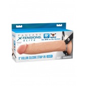 Телесный пустотелый фаллопротез 9’’ Hollow Silicone Strap-On - 24,1 см. - Pipedream - купить с доставкой в Калуге