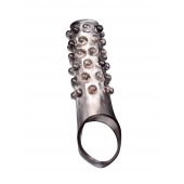 Дымчатая насадка на пенис с выпуклостями - 11 см. - Sex Expert - в Калуге купить с доставкой