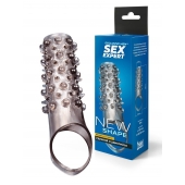 Дымчатая насадка на пенис с шипами и выпуклостями - 12 см. - Sex Expert - в Калуге купить с доставкой
