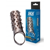 Дымчатая насадка на пенис с шипами и выпуклостями - 12,5 см. - Sex Expert - в Калуге купить с доставкой
