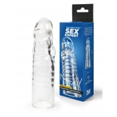 Прозрачная закрытая насадка на член - 15 см. - Sex Expert - в Калуге купить с доставкой