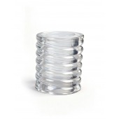 Прозрачная сквозная насадка на пенис с ребрышками - Sex Expert - в Калуге купить с доставкой