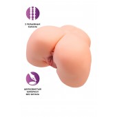 Телесный мастурбатор в форме попки с 2 любовными входами - No Name - в Калуге купить с доставкой