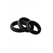 Набор из 3 черных эрекционных колец Smooth Silicone Cockring Pack - Dream Toys - в Калуге купить с доставкой