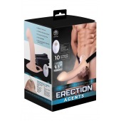 Телесный полый страпон с вибрацией Erection Agents - 24,1 см. - NMC - купить с доставкой в Калуге