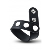 Черное эрекционное кольцо на кнопках - Blush Novelties - в Калуге купить с доставкой