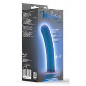 Синяя насадка с гладкой поверхностью Surrender 5.75 Inch Intermediate Pegging Dildo - 14,6 см. - Blush Novelties - купить с доставкой в Калуге