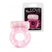 Розовое эрекционное виброкольцо с бабочкой - 1137 - в Калуге купить с доставкой