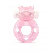 Розовое эрекционное виброкольцо в форме мишки - 1137 - в Калуге купить с доставкой