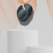 Серый сквозной мастурбатор с вибрацией Manwan Starter - Manwan - в Калуге купить с доставкой