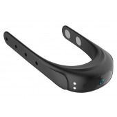 Черное эрекционное виброкольцо на ремешках - Boys of Toys - в Калуге купить с доставкой