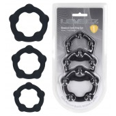 Набор из 3 эрекционных колец Beaded Silicone Cockring Set - Shots Media BV - в Калуге купить с доставкой