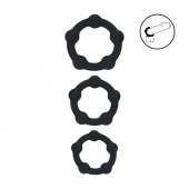 Набор из 3 эрекционных колец Beaded Silicone Cockring Set - Shots Media BV - в Калуге купить с доставкой