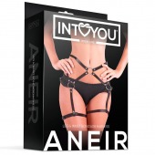 Черные стрепы на бёдра Aneir - Intoyou - купить с доставкой в Калуге