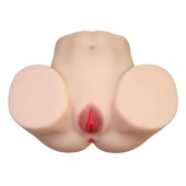 Телесный мастурбатор с 2 любовными отверстиями Olivia - Baile - в Калуге купить с доставкой