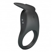 Черное перезаряжаемое виброкольцо Carlton - Baile - в Калуге купить с доставкой