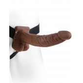 Полый мужской фаллопротез Hollow Strap-On with Balls - 24 см. - Pipedream - купить с доставкой в Калуге