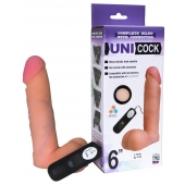 Фаллическая насадка Харнесс UNICOCK 6  с вибрацией - 18 см. - LOVETOY (А-Полимер) - купить с доставкой в Калуге