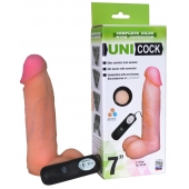Фаллическая насадка Харнесс UNICOCK 7  с вибрацией - 19 см. - LOVETOY (А-Полимер) - купить с доставкой в Калуге
