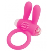 Розовое эрекционное виброкольцо A-toys с ушками - A-toys - в Калуге купить с доставкой