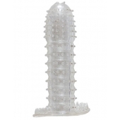 Гелевая прозрачная насадка c шипами - 12 см. - Toyfa Basic - в Калуге купить с доставкой