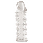 Гелевая прозрачная насадка с шипами - 12 см. - Toyfa Basic - в Калуге купить с доставкой