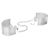 Серебристые наручники-браслеты Desir Metallique Handcuffs - Bijoux Indiscrets - купить с доставкой в Калуге