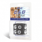 Ремень на член и мошонку 1.5  Cock Ring With Ball Strap - BlueLine - купить с доставкой в Калуге