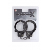 Чёрные наручники из листового металла BONDX METAL CUFFS BLACK - Dream Toys - купить с доставкой в Калуге