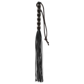 Чёрная мини-плеть из резины Rubber Mini Whip - 22 см. - Blush Novelties - купить с доставкой в Калуге