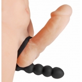 Насадка для двойного проникновения Double Fun Cock Ring with Double Penetration Vibe - XR Brands - в Калуге купить с доставкой