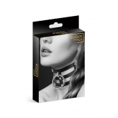 Чёрный тройной чокер с большим кольцом - Bijoux Pour Toi - купить с доставкой в Калуге