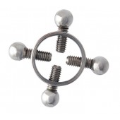 Серебристые зажимы для сосков на винтах - ToyFa - купить с доставкой в Калуге