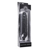 Чёрная увеличивающая насадка на член Mamba Cock Sheath Packaged - 16,5 см. - XR Brands - в Калуге купить с доставкой