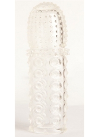 Прозрачная закрытая гелевая насадка - 13,5 см. - Toyfa Basic - в Калуге купить с доставкой