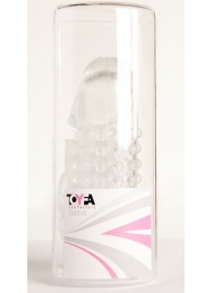 Гелевая прозрачная насадка с 2 отростками - 13 см. - Toyfa Basic - в Калуге купить с доставкой