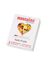 Жёлтые презервативы Masculan Ultra Tutti-Frutti с фруктовым ароматом - 3 шт. - Masculan - купить с доставкой в Калуге