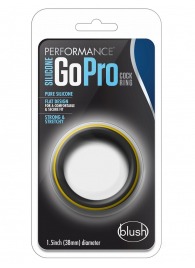 Черно-желтое силиконовое эрекционное кольцо Silicone Go Pro Cock Ring - Blush Novelties - в Калуге купить с доставкой