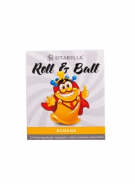 Стимулирующий презерватив-насадка Roll   Ball Banana - Sitabella - купить с доставкой в Калуге