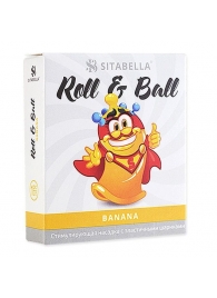 Стимулирующий презерватив-насадка Roll   Ball Banana - Sitabella - купить с доставкой в Калуге